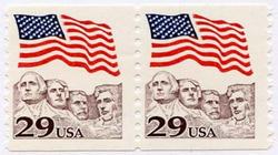 U.S. #2523 29c Mt. Rushmore Coil Pair MNH