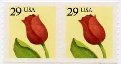 U.S. #2525 29c Tulip Coil Pair MNH