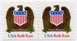 U.S. #2604 USA Bulk Rate Eagle Coil Pair MNH