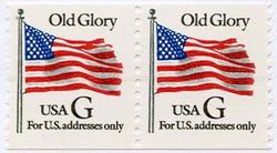 U.S. #2889 Old Glory with Black 'G' Coil Pair MNH