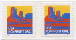 U.S. #2902B Desert Buttes Coil Pair MNH