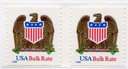 U.S. #2907 USA Bulk Rate Eagle Coil Pair MNH