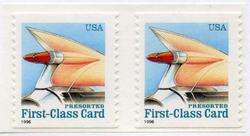 U.S. #2910 Tail-Fins First Class Coil Pair MNH