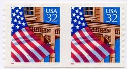 U.S. #2915B Flag Over Porch Coil Pair MNH