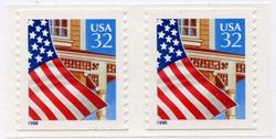 U.S. #2915C Flag Over Porch Coil Pair MNH