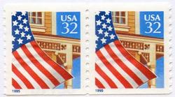 U.S. #2915 Flag Over Porch Coil Pair MNH