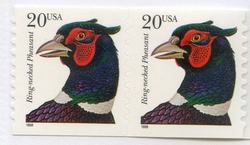 U.S. #3055 20c Pheasant Coil Pair MNH