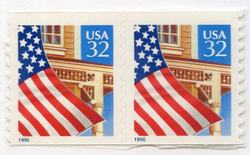 U.S. #3133 Flag Over Porch Coil Pair MNH