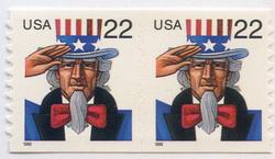 U.S. #3263 22c Uncle Sam Coil Pair MNH
