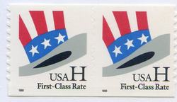 U.S. #3265 Uncle Sam's Hat 'H' Rate Coil Pair MNH