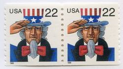 U.S. #3353 Uncle Sam Coil Pair MNH