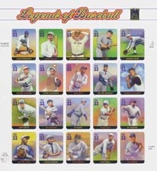 U.S.  #3408 Legends of Baseball Pane of 20