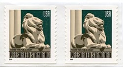 U.S. #3447 NY Public Library Lion Coil Pair MNH