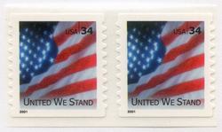 U.S. #3550A United We Stand Coil Pair MNH