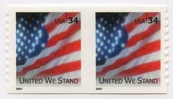 U.S. #3550 United We Stand Coil Pair MNH