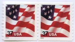 U.S. #3631 37c Flag Coil Pair MNH