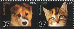 U.S. #3671a Neuter and Spay - horiz pair MNH