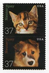 U.S. #3671a Neuter and Spay - vert pair MNH