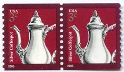 U.S. #3759 3c Silver Coffee Pot Coil Pair MNH