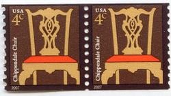 U.S. #3761 4c Chippendale Chair (2007) Coil Pair MNH