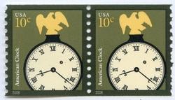 U.S. #3763 10c American Clock Coil Pair '2008' MNH