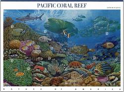 U.S.  #3831 Nature of America - Coral Reef Pane of 10