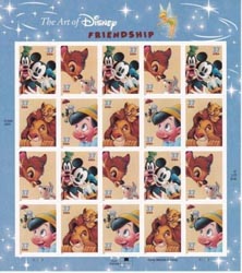 U.S.  #3868 The Art of Disney: Friendship, Pane of 20