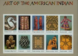 U.S.  #3873 Art of the American Indian, Pane of 10