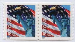 U.S. #3967 (39c) Liberty & Flag Coil Pair MNH