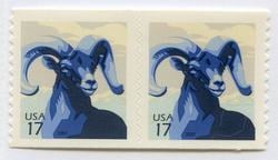 U.S. #4140 17c Big Horn Sheep Coil Pair MNH