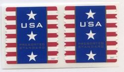 U.S. #4157 10c Patriotic Banner Coil Pair MNH