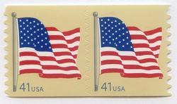 U.S. #4188 41c American Flag Coil Pair MNH