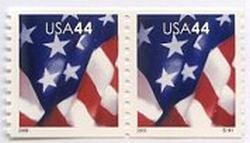 U.S. #4391 44c Flag Coil Pair MNH