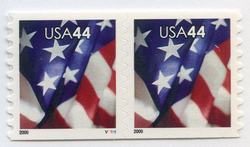 U.S. #4394 44c Flag Coil Pair MNH