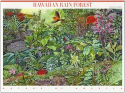 U.S. #4474 Nature of America -Hawaiian Rain Forest, Pane of 10