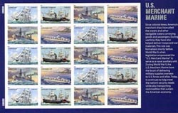 U.S. #4551 Merchant Marine U.S. Pane of 20