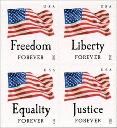 U.S. #4644b Four Flags, Block of 4