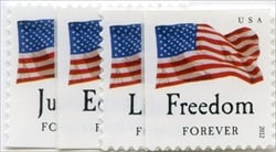 USPS Forever Stamps 'Four Flags' Booklet of 20 Stamps