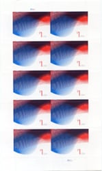 U.S. #4953 $1.00 Patriotic Wave Pane of 10