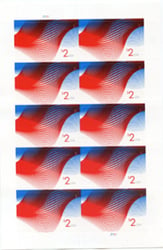 U.S. #4954 $2.00 Patriotic Wave Pane of 10