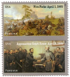 U.S. #4981a_V Civil War 1865, Setenant Pair, Vertical