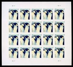 U.S. #4989 Emperor Penguins, additional ounce, Pane of 20