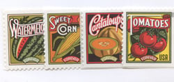 U.S. #5004-07 Summer Harvest, 4 Singles