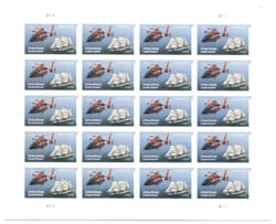 U.S. #5008  U.S. Coast Guard, Pane of 20