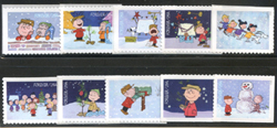 U.S. #5021-30 Charlie Brown Christmas, 10 Singles