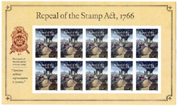 U.S. #5064 Repeal of the Stamp Act 1766, Pane of 10