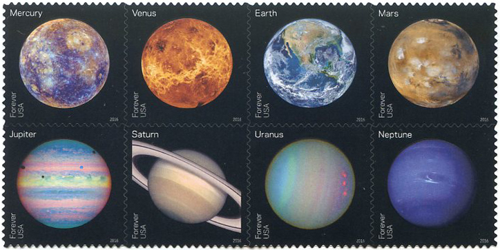 U.S. #5076a View of Our Planets, Block of 8