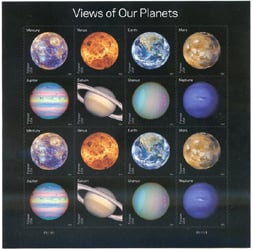 U.S. #5076 View of our Planets, Pane of 16