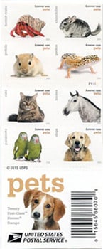 U.S. #5125a Pets, Double-Sided Booklet of 20