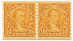 U.S. #603 10c Monroe Coil - MNH Pair